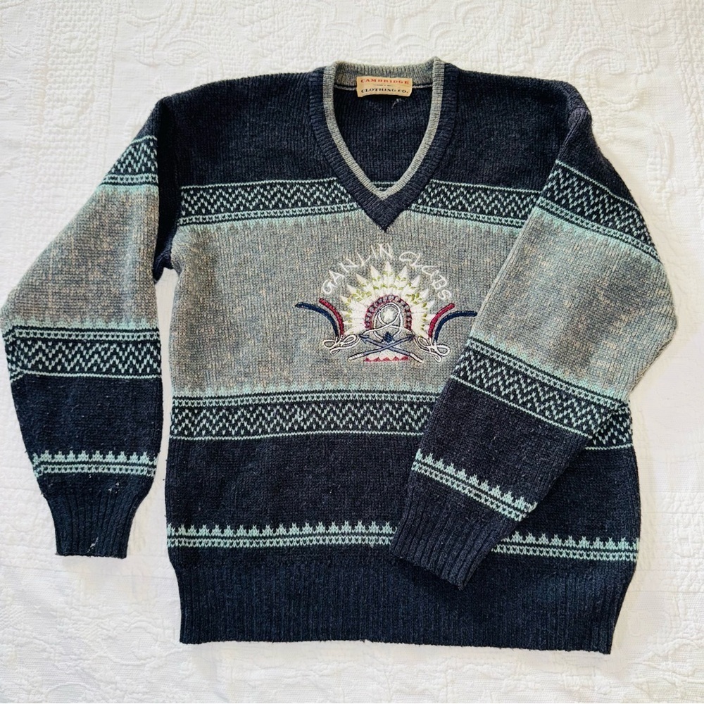 Vintage Cambridge Clothing Co. Sweater Blue Shades Knit Women's